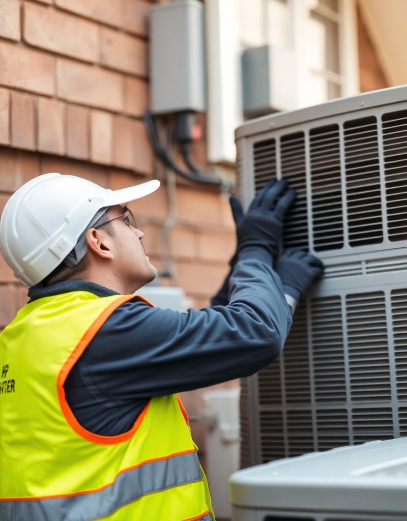 HVAC technician at work
